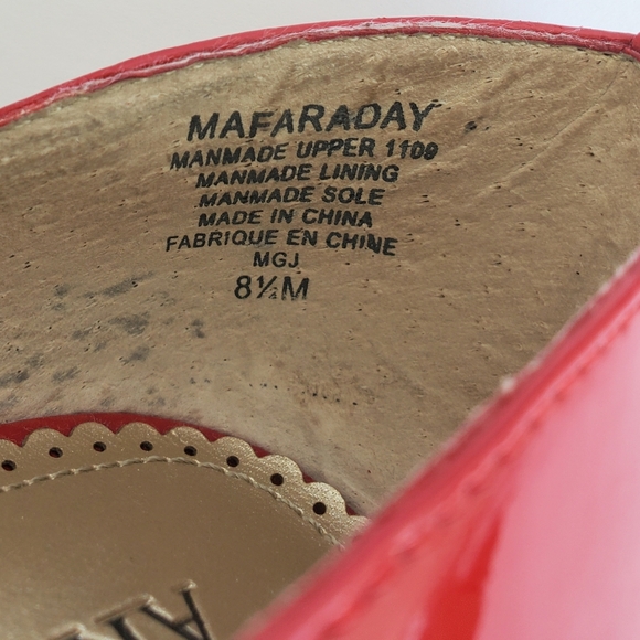 Ann Klein Mafaraday Candy Red Bow Heels Pumps PinUp - Picture 9 of 14